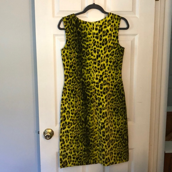 VTG Y2K moschino neon cheetah dress 10 - Picture 3 of 6